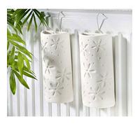 Astuceo Saturateur en Céramique - Lot de 4 - Faïence Blanche - Motifs Fleurs - Humidificateur Radiateur - 350 ML - pour Salon, Bureau, Chambre - L3 x P6 x H18 cm