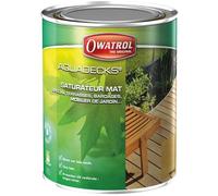 OWATROL - AQUADECKS - Saturateur Mat Bois Extérieur - Teinte Movingui - 1L