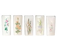 Saturateur plat céramique motif fleur, 310 ml