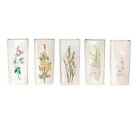 Saturateur plat céramique motif fleur, 310 ml