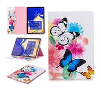 SATURCASE Beau Motif PU Cuir Flip Portefeuille Support Porte-Carte Protecteur Coque Housse Étui pour Samsung Galaxy Tab S4 10.5 SM-T830 T835 (BFP-7)