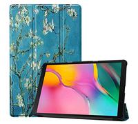 SATURCASE Beau PU Cuir Flip Pliable Folio Stand Protecteur Tablette Housse Étui Coque pour Samsung Galaxy Tab A 10.1 (2019) SM-T510 T515 (KN-6)