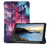 SATURCASE Beau PU Cuir Flip Pliable Folio Stand Protecteur Tablette Housse Étui Coque pour Samsung Galaxy Tab A 8.0 (2019) SM-T290 T295 (KN-5)