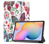 SATURCASE Beau PU Cuir Flip Pliable Folio Stand Protecteur Tablette Housse Étui Coque pour Samsung Galaxy Tab S6 Lite 10.4 SM-P610 P615 (KN-3)