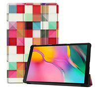 SATURCASE Beau PU Cuir Flip Pliable Folio Stand Protecteur Tablette Housse Étui Coque pour Samsung Galaxy Tab A 10.1 (2019) SM-T510 T515 (KN-3)