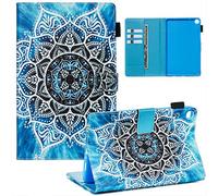 SATURCASE Beau PU Cuir Magnétique Flip Portefeuille Support Porte-Carte Protecteur Housse Étui pour Samsung Galaxy Tab A 8.0 (2019) with S Pen SM-P200 P205 (YPW-10