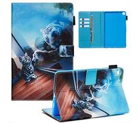 SATURCASE Beau PU Cuir Magnétique Flip Portefeuille Support Porte-Carte Protecteur Housse Étui pour Samsung Galaxy Tab A 8.0 (2019) with S Pen SM-P200 P205 (YPW-3