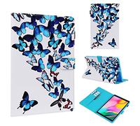 SATURCASE Beau PU Cuir Magnétique Flip Portefeuille Support Porte-Carte Protecteur Housse Étui pour Samsung Galaxy Tab A 10.1 (2019) SM-T510 T515 (YBE-8