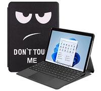 SATURCASE Coque Étui pour Microsoft Surface Pro 8, beau cuir PU Flip Folio Stand Ultra Mince Léger (KN-1) (clavier non inclus)