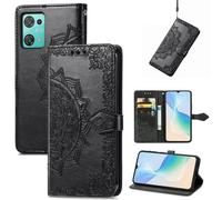 SATURCASE Coque pour Blackview Oscal C30 / C30 Pro, Mandala Gaufrage PU Cuir Magnétique Flip Portefeuille Support Porte-carte Protecteur Housse Étui avec Dragonne pour Blackview Oscal C30 / C30 Pro (M