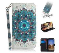 SATURCASE Coque pour Google Pixel 3A, Beau 3D Motif PU Cuir Magnétique Flip Portefeuille Support Porte-Carte Protecteur Housse Étui avec Dragonne pour Google Pixel 3A (TD-3)