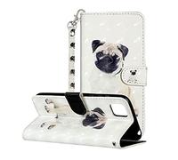 Saturcase Coque pour Huawei Y5P (YR-8) avec joli motif 3D en cuir synthétique à rabat magnétique et emplacements pour cartes