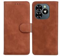 SATURCASE Coque pour Infinix Hot 40i, Toucher Confortable PU Cuir Magnétique Flip Portefeuille Support Porte-carte Protecteur Housse Étui pour Infinix Hot 40i (FG-Marron)