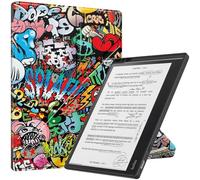 SATURCASE Coque pour Kobo Elipsa 2E 10,3 pouces, beau PU Cuir Silicone Flip Folio Pliable Transformer Stand Ultra Mince Légère Housse de Protection avec Fonction de Veille/Réveil Automatique (KN-4)