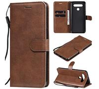 SATURCASE Coque pour LG K41S / K51S, Classique PU Cuir Magnétique Flip Portefeuille Support Porte-Carte Protecteur Housse Étui avec Dragonne pour LG K41S / K51S (XD-Marron)