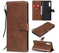 SATURCASE Coque pour LG Velvet, Classique PU Cuir Magnétique Flip Portefeuille Support Porte-Carte Protecteur Housse Étui avec Dragonne pour LG Velvet (XD-Marron)