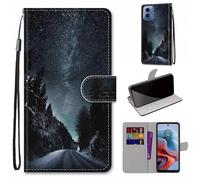 SATURCASE Coque pour Motorola Moto G34 5G, Beau PU Cuir Magnétique Flip Portefeuille Support Porte-carte Dragonne Protecteur Housse Étui pour Motorola Moto G34 5G (DK-10)