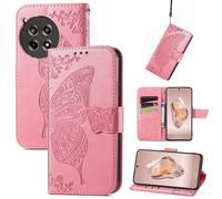 Saturcase Coque Pour Oneplus Ace 3 / Oneplus 12r, Papillon Fleurs Pu Cuir Magnétique Flip Portefeuille Support Porte-Carte Protecteur Housse Étui Avec Dragonne Pour Oneplus Ace 3 / Oneplus 12r (Hf-Pin