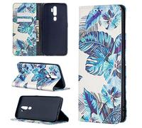 SATURCASE Coque pour Oppo A9 2020 / A5 2020, Beau PU Cuir Flip Aimant intégré Portefeuille Support Porte-Carte Protecteur Housse Étui pour Oppo A9 2020 / A5 2020 (BK-10)