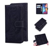 SATURCASE Coque pour Samsung Galaxy A20E / A10E, Gaufrage Tigre PU Cuir Magnétique Flip Portefeuille Support Porte-Carte Protecteur Housse Étui pour Samsung Galaxy A20E / A10E (TI-Noir)