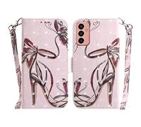 SATURCASE Coque pour Samsung Galaxy M13 4G, Beau 3D Motif PU Cuir Magnétique Flip Portefeuille Support Porte-carte Protecteur Housse Étui avec Dragonne pour Samsung Galaxy M13 4G (TD-5)