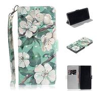 SATURCASE Coque pour Samsung Galaxy Note 9, Beau 3D Motif PU Cuir Magnétique Flip Portefeuille Support Porte-Carte Protecteur Housse Étui avec Dragonne pour Samsung Galaxy Note 9 (TD-1)