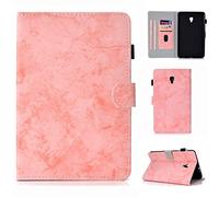 SATURCASE Coque pour Samsung Galaxy Tab A 8.0 (2017), Style Rétro PU Cuir Magnétique Flip Portefeuille Support Porte-Carte Housse Étui pour Samsung Galaxy Tab A 8.0 (2017) SM-T380 T385 (RE-Pink)