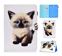 SATURCASE Coque pour Samsung Galaxy Tab A 9.7, Beau Motif PU Cuir Magnétique Flip Portefeuille Support Porte-Carte Protecteur Housse Étui pour Samsung Galaxy Tab A 9.7 SM-T550 T555 (DT-17)