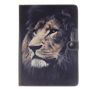 SATURCASE Coque pour Samsung Galaxy Tab S2 9.7 SM-T810 T815, Beau PU Cuir Magnétique Flip Portefeuille Support Porte-Carte Protecteur Housse Étui pour Samsung Galaxy Tab S2 9.7 SM-T810 T815 Cool Lion