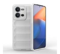SATURCASE Coque pour Vivo V25 5G / V25E / X80 Lite, doux pour la peau, anti-chute, Airbag en silicone TPU souple (AB-Blanc)