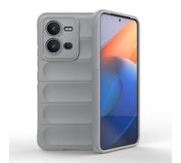 SATURCASE Coque pour Vivo V25 5G / V25E / X80 Lite - Doux pour la peau - Anti-chute - Silicone TPU souple - Housse de protection antidérapante (AB-Gris clair)