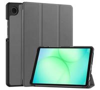 SATURCASE Étui à rabat en cuir synthétique pour Samsung Galaxy Tab A11 SM-X130 X135 8,7", pliable avec support, fin et léger, gris