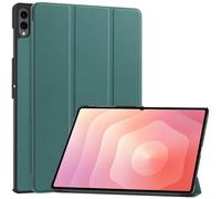 SATURCASE Étui de protection à rabat en cuir PU pour Samsung Galaxy Tab S11 Ultra SM-X930 X936B 14,6" avec support fin et léger - Fonction veille/réveil automatique - Vert