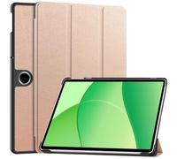 SATURCASE Étui de protection à rabat en cuir synthétique pour tablette OPPO Pad SE 11 / OnePlus Pad Lite 11", fin et léger, fonction veille/réveil automatique (or rose)