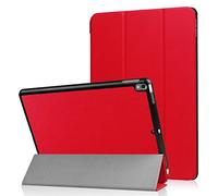SATURCASE Étui pour Apple iPad Air 3 10.5 2019, PU Cuir Flip Pliable Folio Stand Protecteur Housse Étui Coque avec Fonction Veille/Réveil Automatique pour Apple iPad Air 3 10.5" (2019) (Rouge)