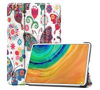 SATURCASE Étui pour Huawei MatePad Pro 10.8, Beau PU Cuir Flip Pliable Folio Stand Protecteur Housse Étui Coque avec Fonction Veille/Réveil Automatique pour Huawei MatePad Pro 10.8 (KN-3)