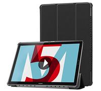 SATURCASE Étui pour Huawei MediaPad M5 10.8, PU Cuir Flip Pliable Folio Stand Protecteur Tablette Case Cover Housse Étui Coque pour Huawei MediaPad M5 10.8 (Noir)