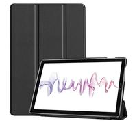 SATURCASE Étui pour Huawei MediaPad M6 10.8, PU Cuir Flip Pliable Folio Stand Protecteur Housse Étui Coque avec Fonction Veille/Réveil Automatique pour Huawei MediaPad M6 10.8 (Noir)