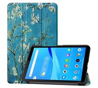 SATURCASE Étui pour Lenovo Tab M7, Beau PU Cuir Flip Pliable Folio Stand Protecteur Tablette Housse Étui Coque pour Lenovo Tab M7 (KN-4)