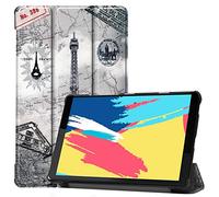 SATURCASE Étui pour Lenovo Tab M8, Beau PU Cuir Flip Pliable Folio Stand Protecteur Tablette Housse Étui Coque pour Lenovo Tab M8 (KN-2)