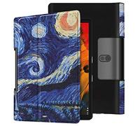 SATURCASE Étui pour Lenovo Yoga Smart Tab 10.1, Beau PU Cuir Flip Folio Ultra Mince Poids Léger Stand Housse Étui Coque pour Lenovo Yoga Smart Tab 10.1 / Yoga Tab 5 10.1 (KN-6)