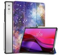 SATURCASE Étui pour Lenovo Yoga Tab Plus 12.7 / Lenovo Yoga Pad Pro 12,7", beau cuir PU Flip Folio Stand Slim Light Auto Wake Up/Sleep Protective Tablet Cover (KN-2)