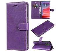 SATURCASE Étui pour Motorola Edge 50 Pro, classique en cuir PU à rabat magnétique, support et emplacements pour cartes, housse de protection avec dragonne pour Motorola Edge 50 Pro (XD-Violet)
