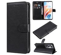 SATURCASE Étui pour OPPO A79 5G / A2 5G, classique en cuir synthétique à rabat magnétique, support et emplacements pour cartes, housse de protection avec dragonne pour OPPO A79 5G / A2 5G (XD-Noir)