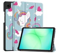 SATURCASE Étui pour Samsung Galaxy Tab A11 SM-X130 X135 8,7", beau cuir PU à rabat pliable avec support fin et léger (KN-5)