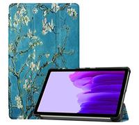 SATURCASE Étui pour Samsung Galaxy Tab A7 Lite 8.7 SM-T220 T225, beau cuir PU Flip Folio Stand Slim Light Protective Tablet Cover (KN-6)