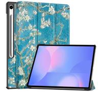 SATURCASE Étui pour Samsung Galaxy Tab S10 FE Plus / S10 FE+ SM-X620 X626B 13,1", beau cuir PU à rabat pliable avec support fin et léger, fonction veille/réveil automatique (KN-2)