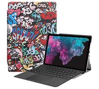 SATURCASE Microsoft Surface Pro 4 5 6 7 Coque, Beau PU Cuir Flip Folio Ultra Mince Poids Léger Stand Protecteur Housse Étui Coque pour Microsoft Surface Pro 4 5 6 7 (KN-4) (Clavier Non Inclus)