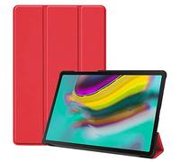 SATURCASE PU Cuir Flip Pliable Folio Stand Housse Étui Coque avec Fonction Veille/Réveil Automatique pour Samsung Galaxy Tab S5e 10.5 SM-T720 T725 (Rouge)