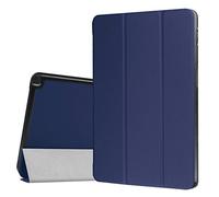 SATURCASE PU Cuir Flip Pliable Folio Stand Protecteur Tablette Case Cover Housse Étui Coque pour Samsung Galaxy Tab A 10.1 (S Pen) SM-P580 P585 (Bleu Foncé)